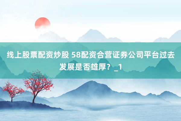 线上股票配资炒股 58配资合营证券公司平台过去发展是否雄厚？_1